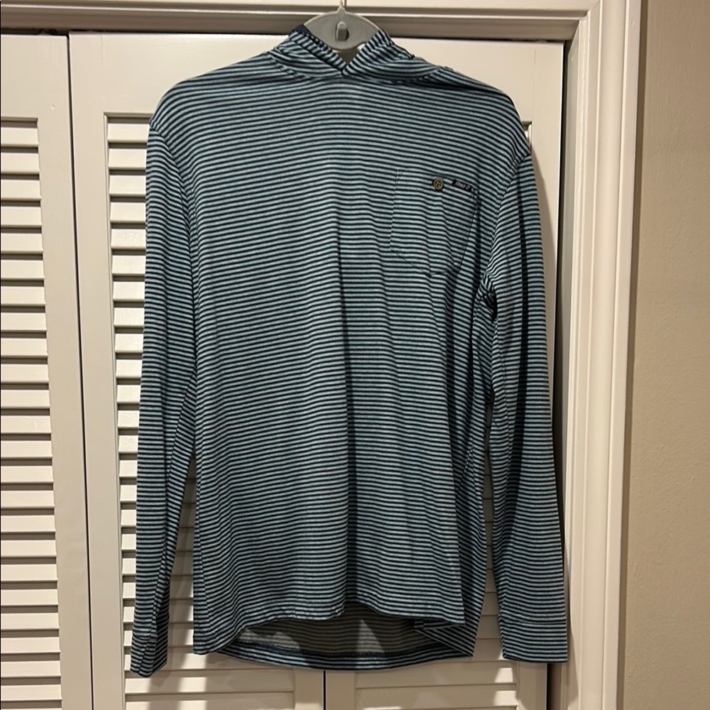Striped Blue and White Hoodie